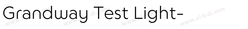 Grandway Test Light字体转换